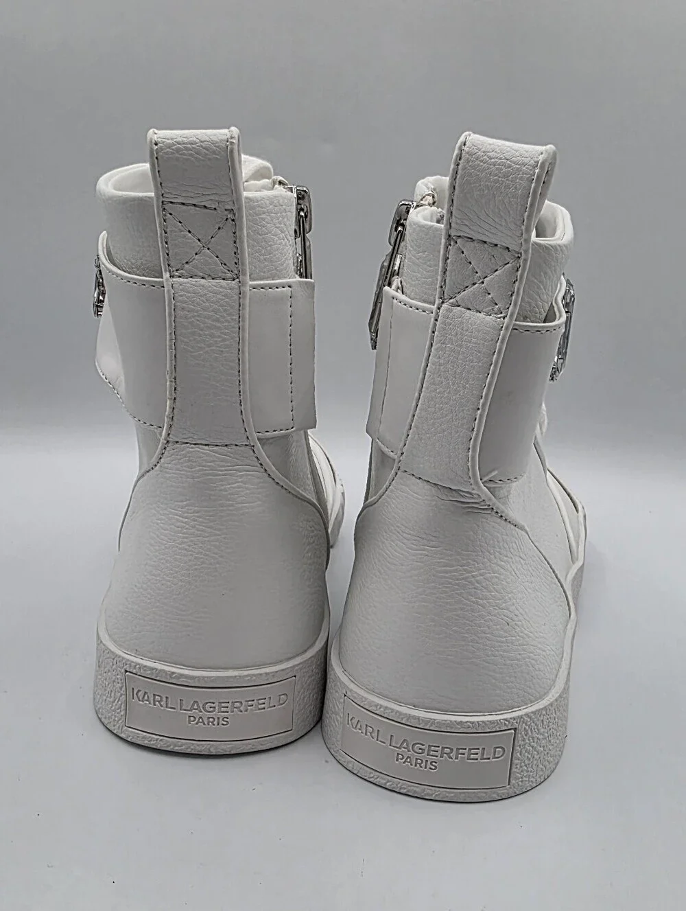 Karl Lagerfeld Paris Womens Jeren Buckled High-Top Sneakers Jeweled Size 7.5 NEW